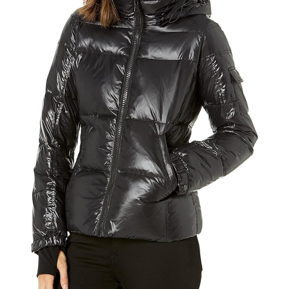S13 Brand Size 14 Sleek Black Puffer Jacket Teens